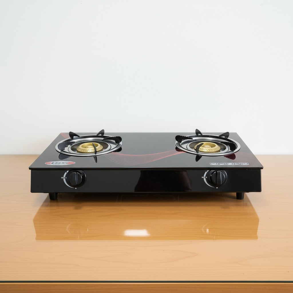 COCINA ENCIMERA 2 HORNILLAS VIDRIO TEMPLADO