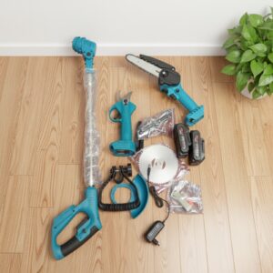 KIT INALAMBRICO DE SIERRA TIJERA Y CORTADORA DE CESPED