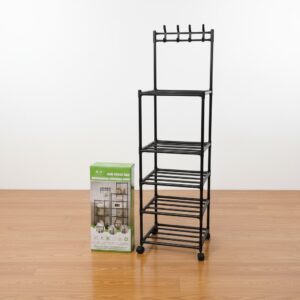 Estante Organizador de Cocina 5 Niveles + 4 Ganchos Móviles