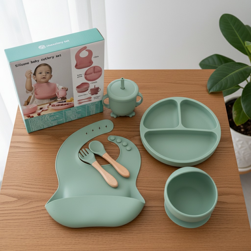 SET DE ALIMENTACION PARA BEBE DE SILICONA - 6 PIEZAS - Imagen 3