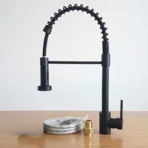 LLAVE MONOMANDO PARA LAVAPLATOS NEGRO MATE